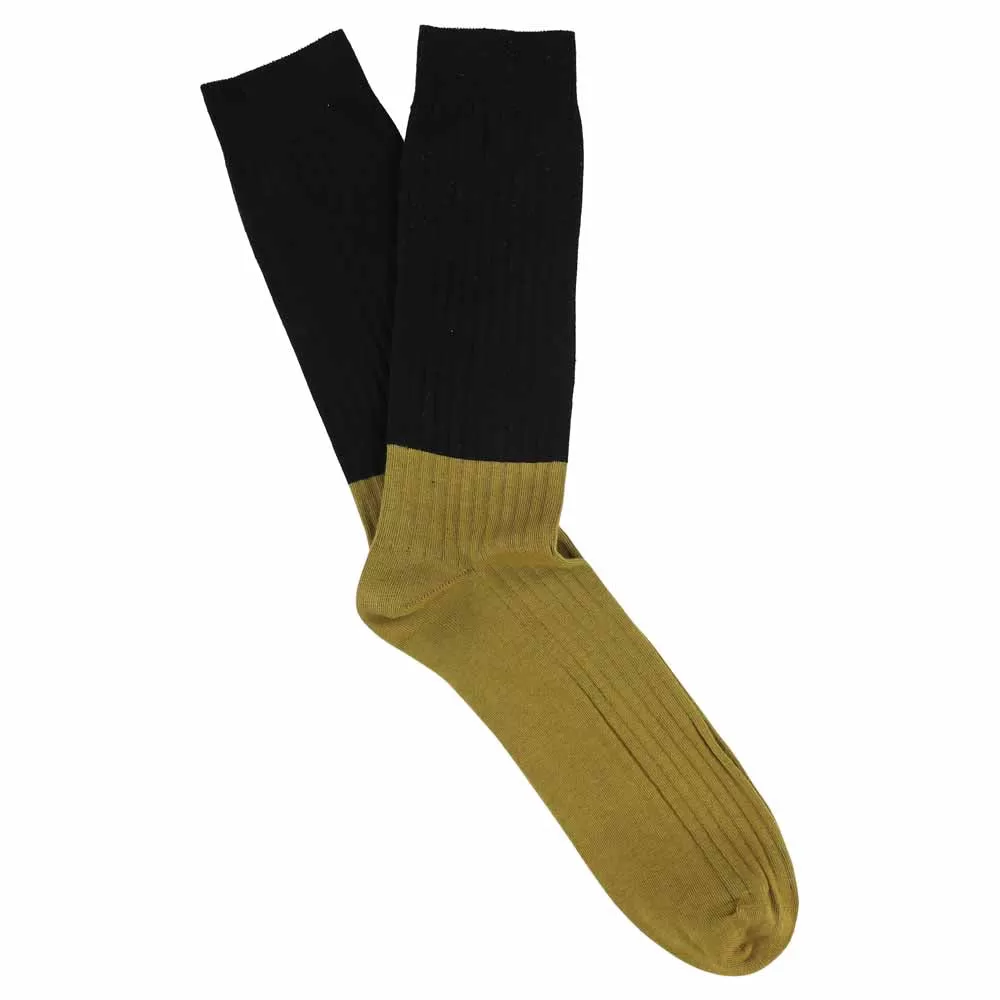 Colour Block Socks Black / Bronze