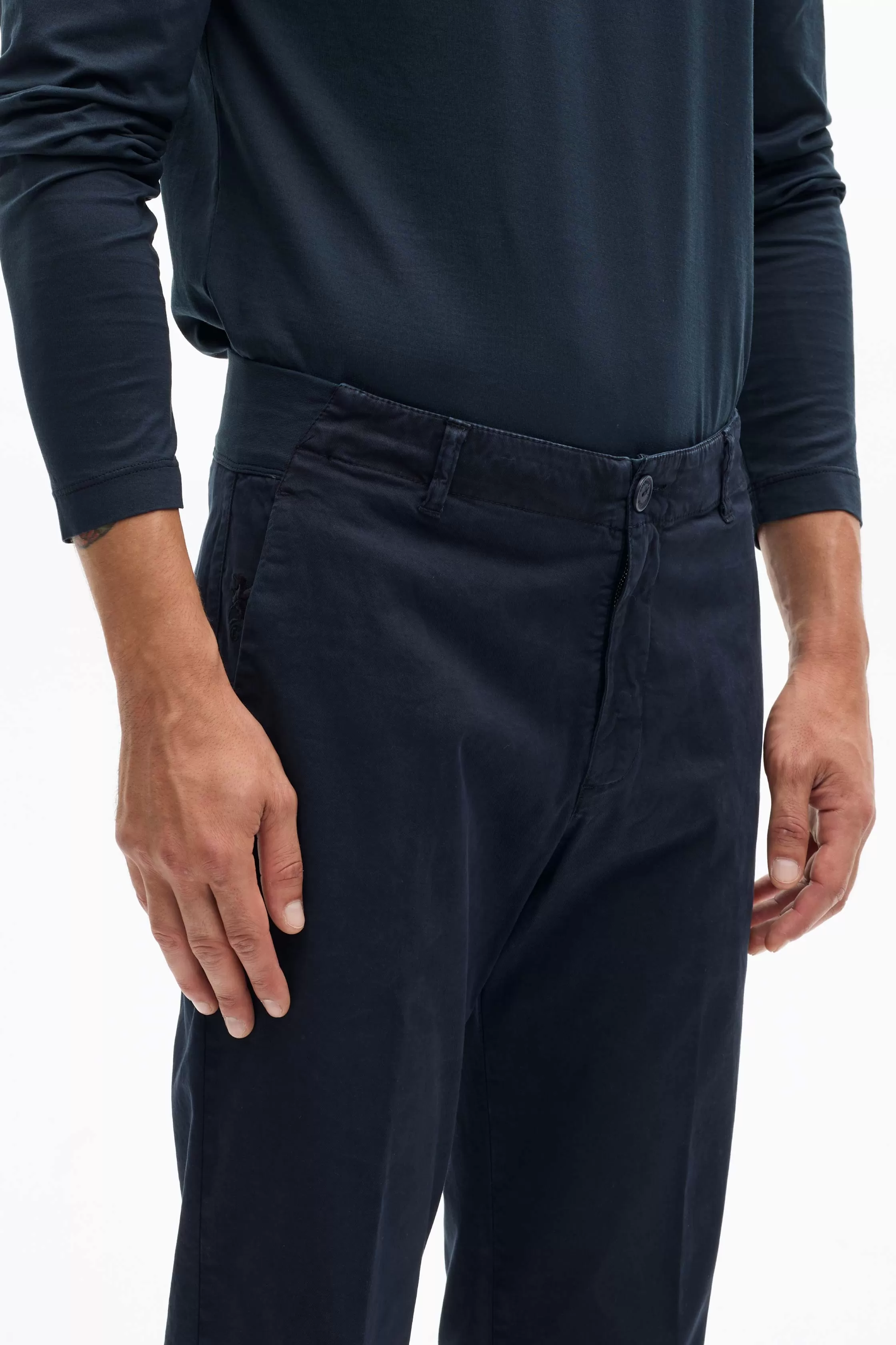 Comfort Trousers Garment Dyed for Man 011U 3792