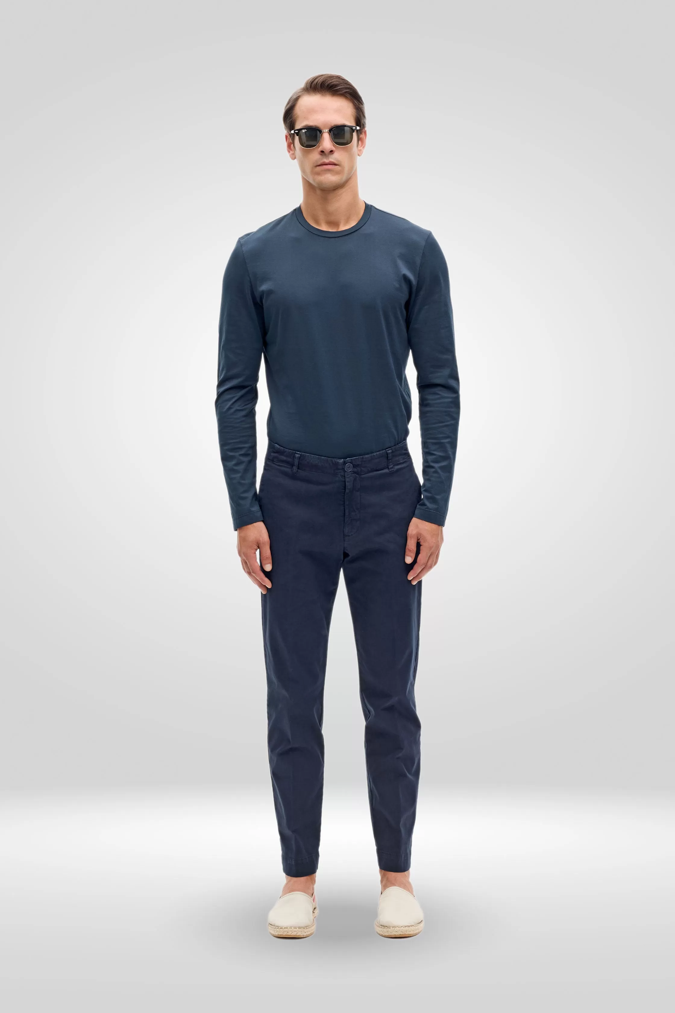 Comfort Trousers Garment Dyed for Man 011U 3792