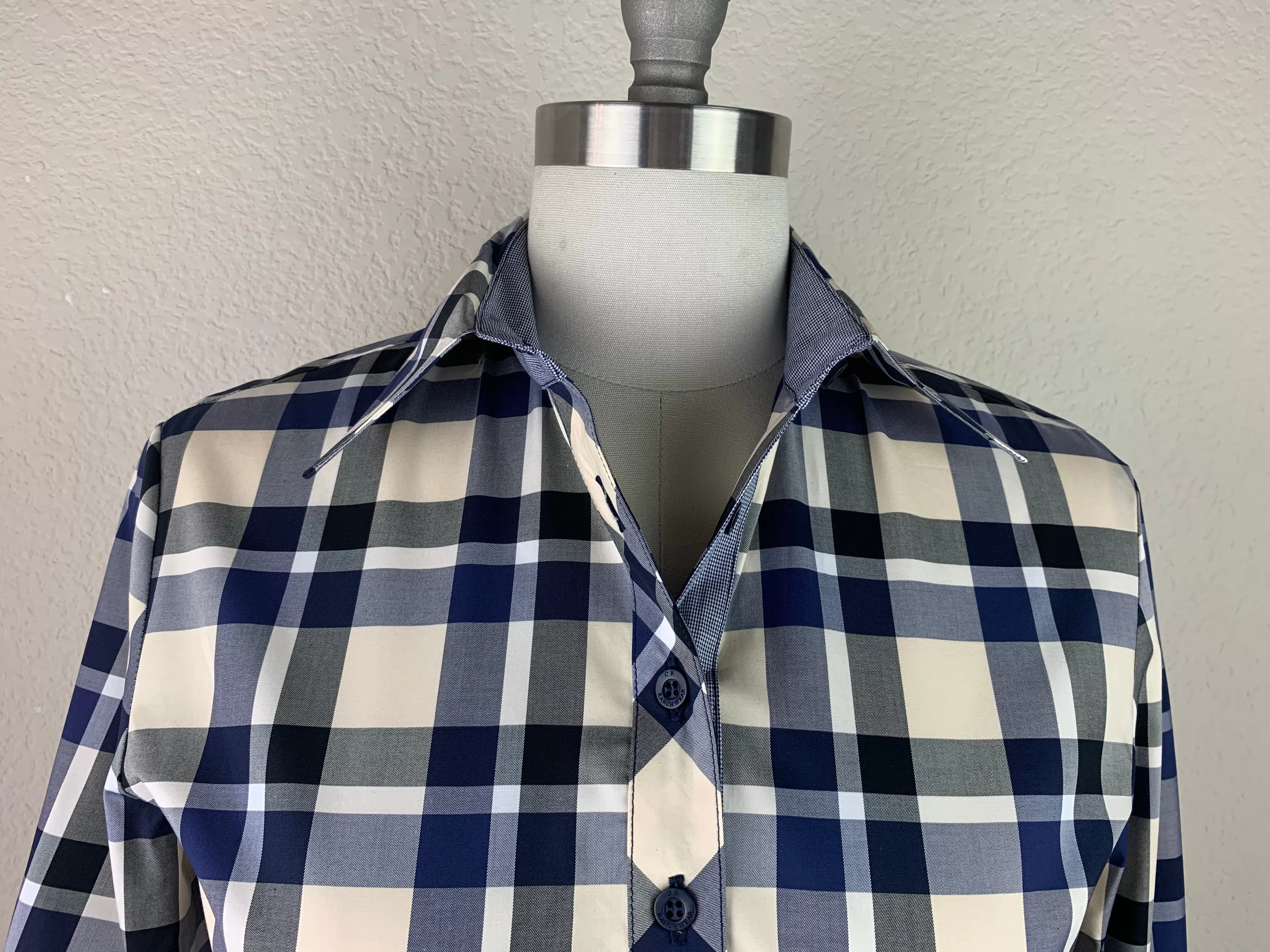 CR Tradition Navy and Beige Plaid - FINAL SALE