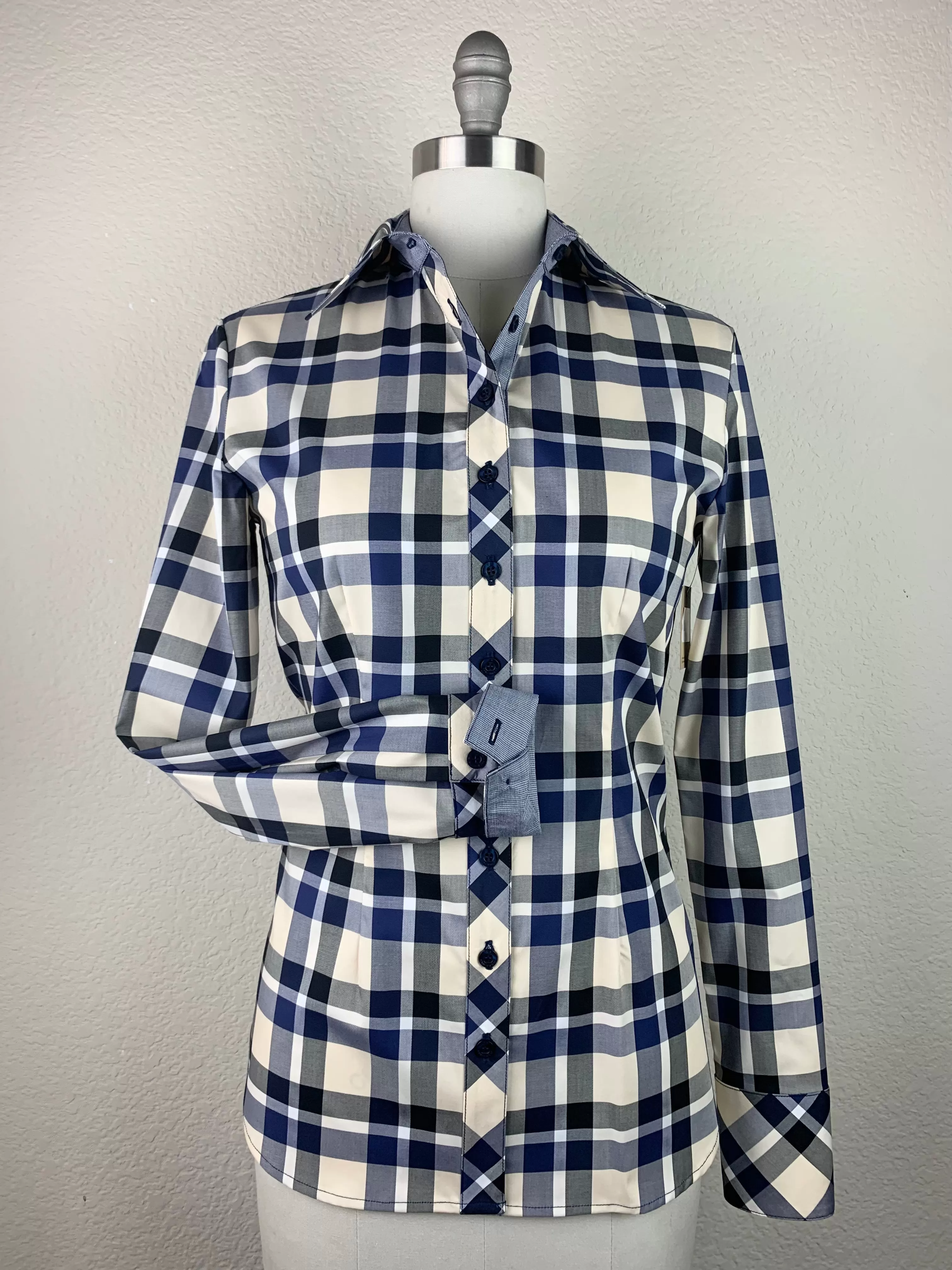 CR Tradition Navy and Beige Plaid - FINAL SALE