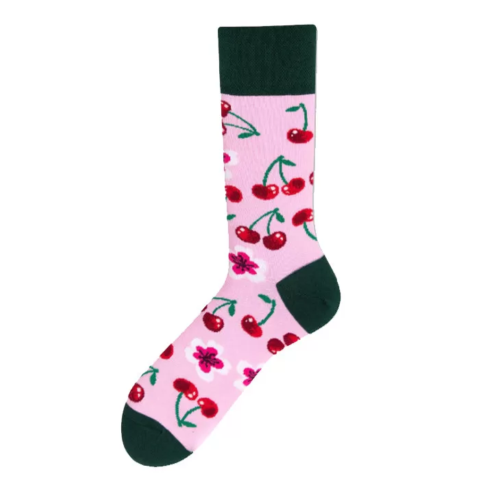 Crew Socks | Mismatched Socks - Cherry