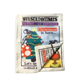 Crinkly Cloth Christmas Shapes Fabric Newspaper