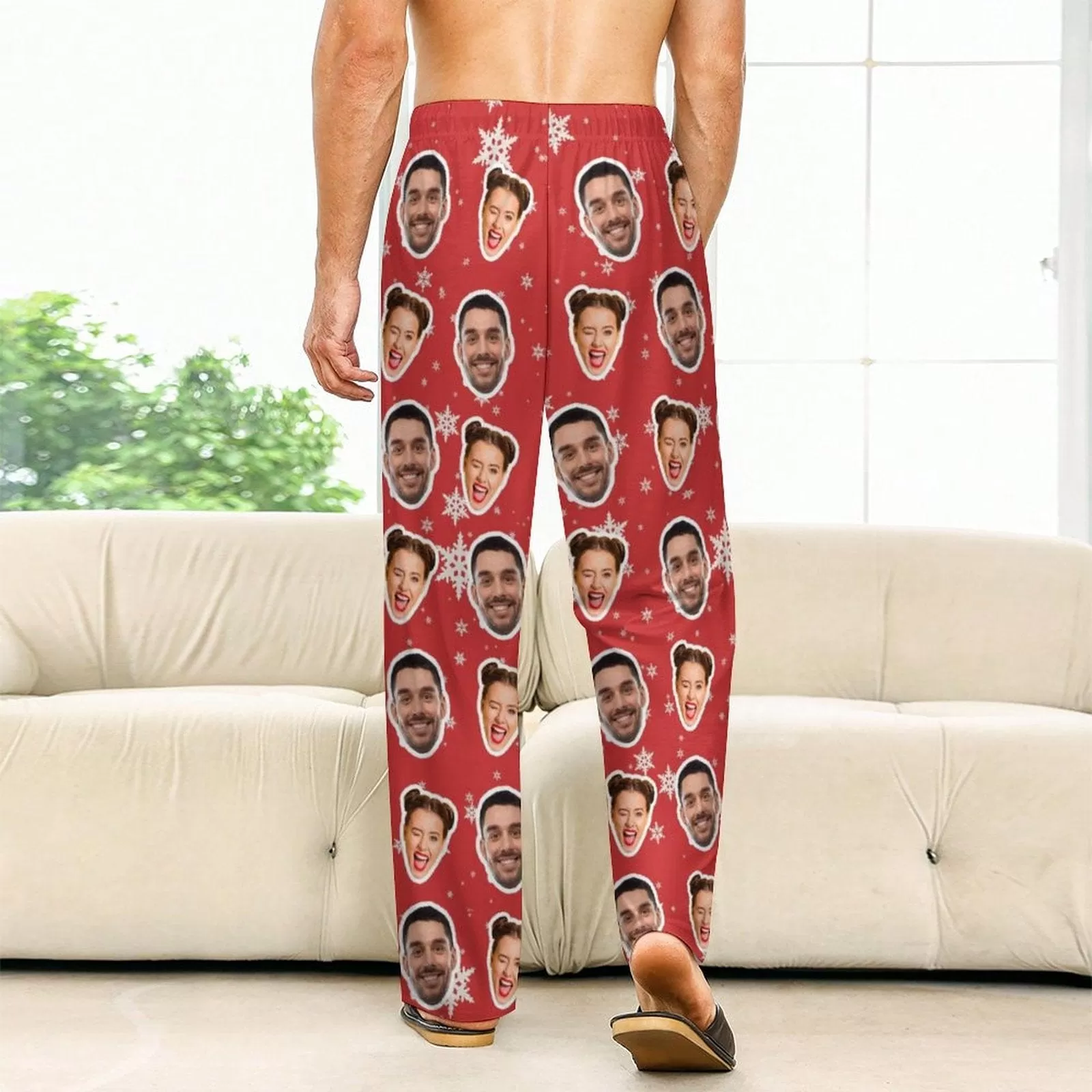 Custom Family Faces Slumber Party Unisex Long Pajama Pants Best Christmas Gifts for Family