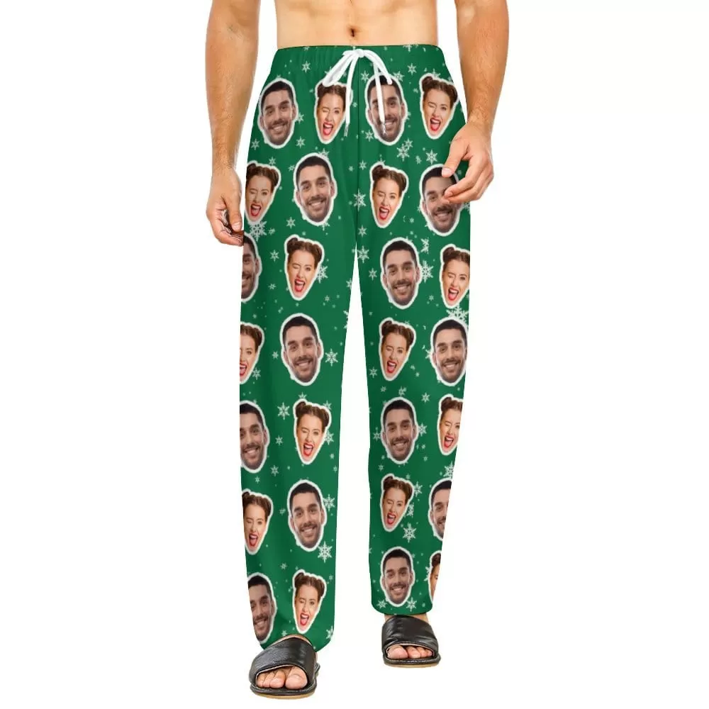 Custom Family Faces Slumber Party Unisex Long Pajama Pants Best Christmas Gifts for Family