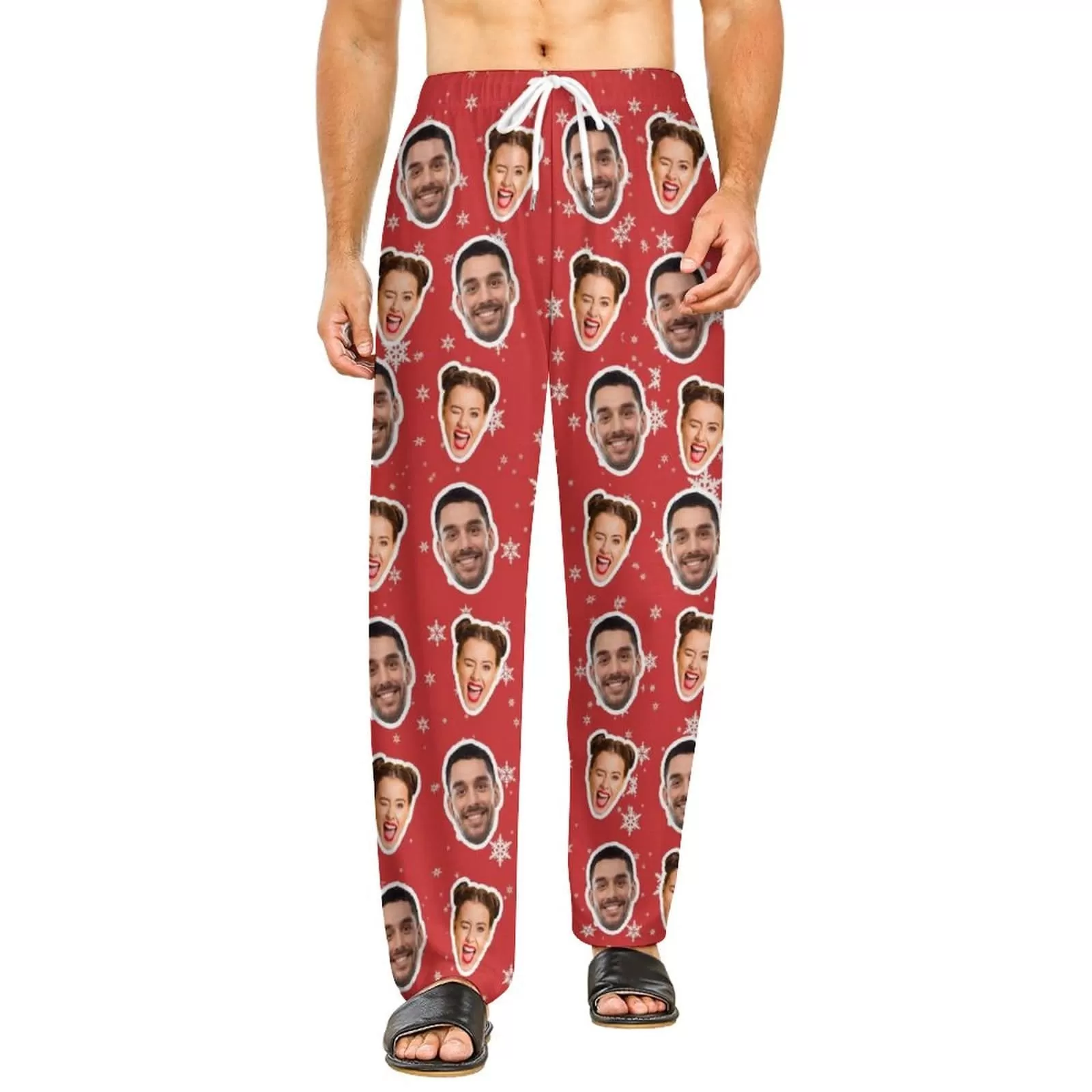 Custom Family Faces Slumber Party Unisex Long Pajama Pants Best Christmas Gifts for Family