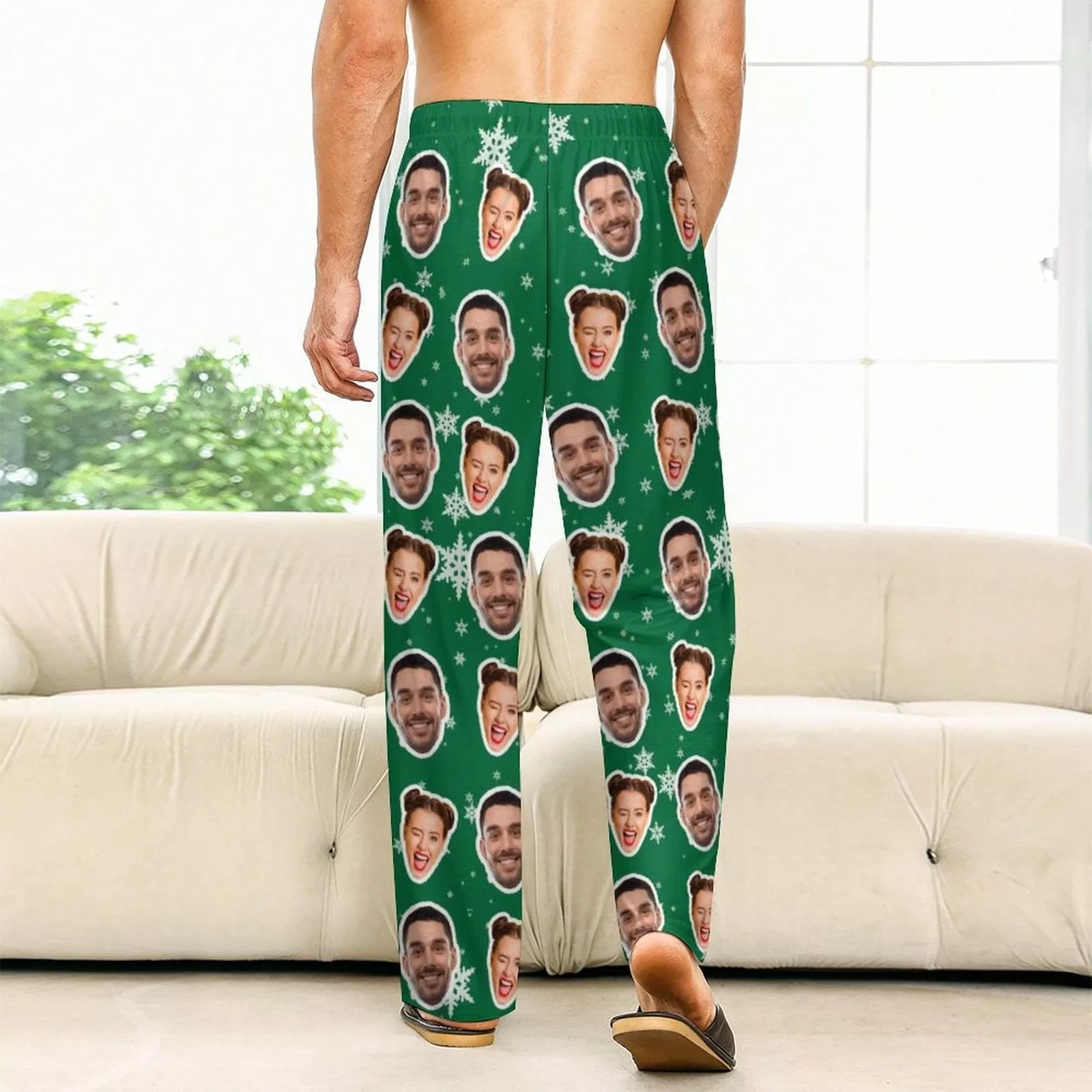 Custom Family Faces Slumber Party Unisex Long Pajama Pants Best Christmas Gifts for Family