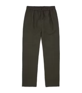 De Bonne Facture Belgian Linen Drawstring Trousers: Arabica