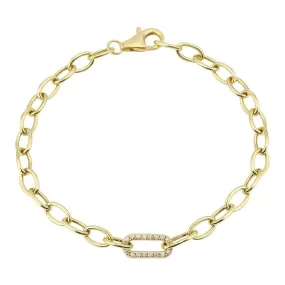 Diamond Link Chain Bracelet