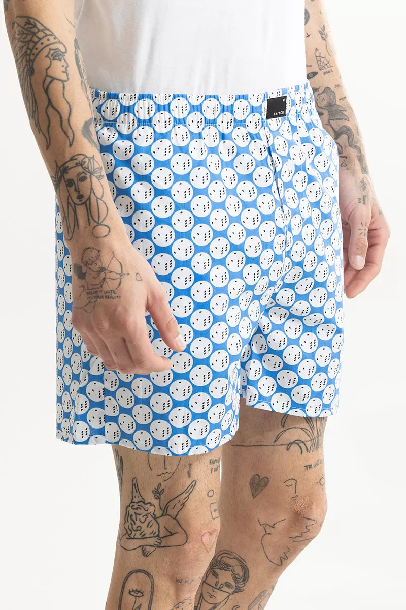 Dice Print Blue Boxer