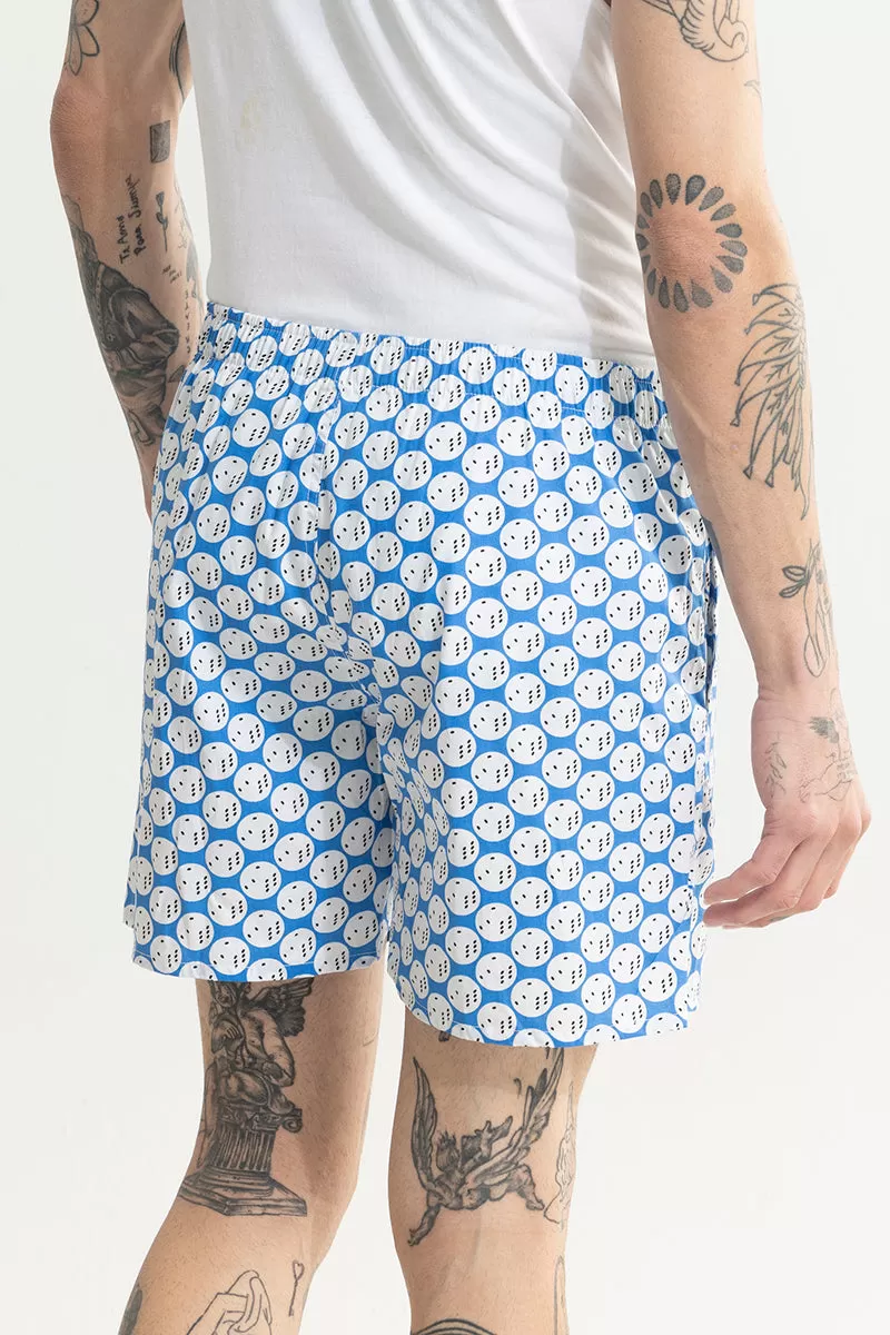 Dice Print Blue Boxer