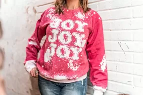 Distressed Heather Red Sweatshirt {JOY JOY JOY} Vintage Sweatshirt