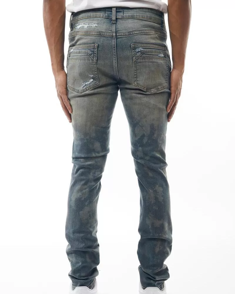 Distressed Washed Denim Jean