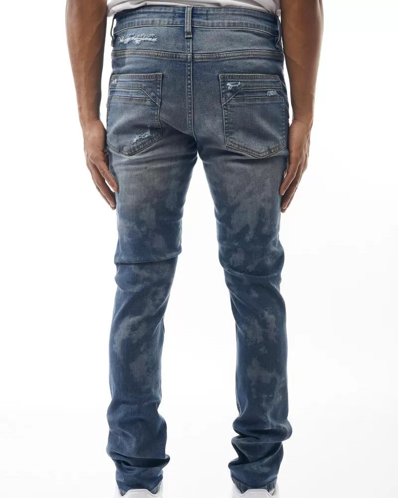 Distressed Washed Denim Jean