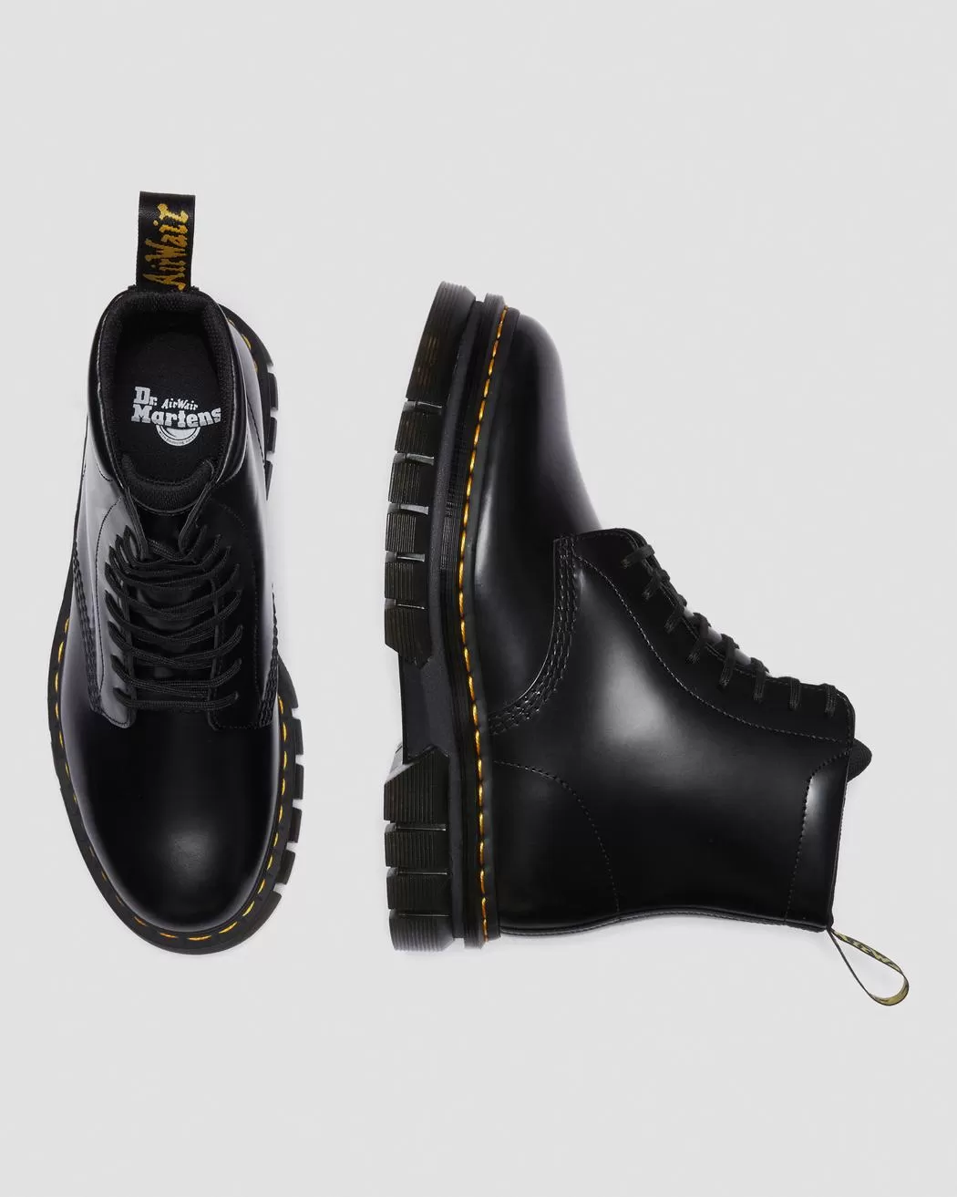 Dr Martens - Rikard Black Polished Smooth Leather Boots 27833001