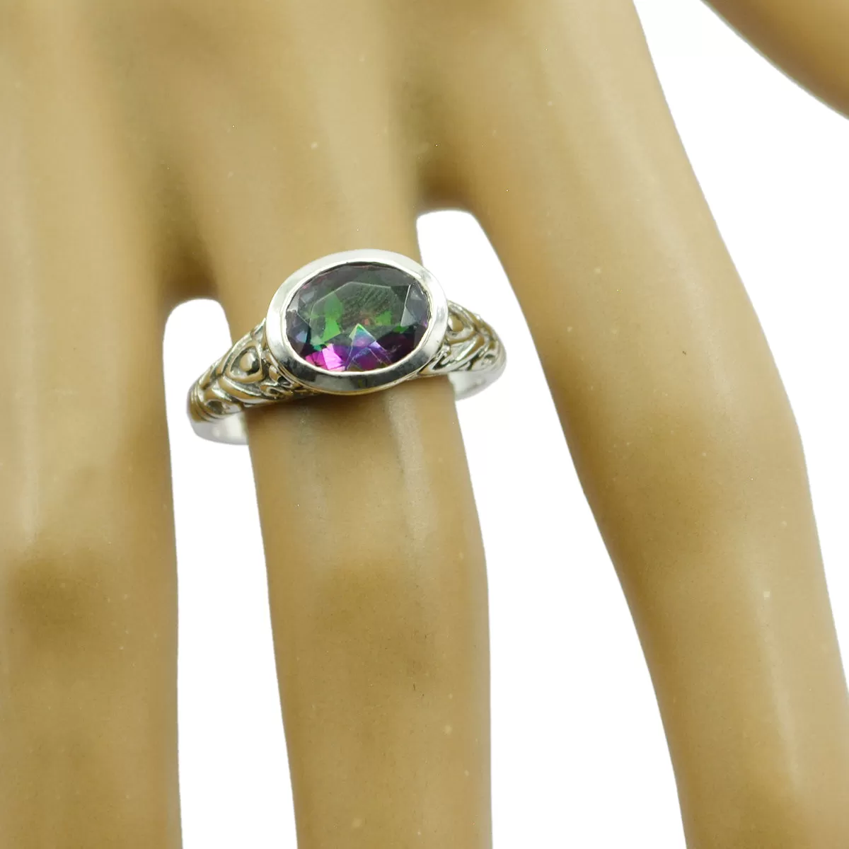 Drop-Dead Gem Mystic Quartz 925 Sterling Silver Ring Children’S Jewelry