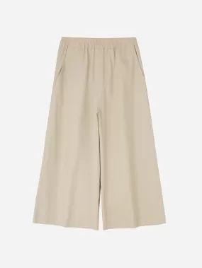 Ecru Wide Leg Trousers