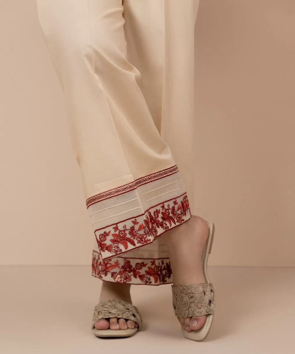 Embroidered Cambric Culottes