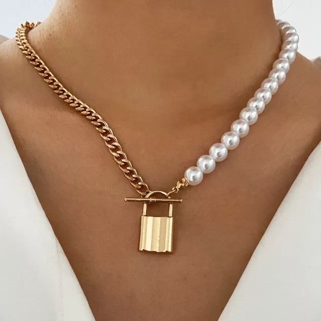 Fashion Long Boho Multilayered Pearl Pendant Necklace