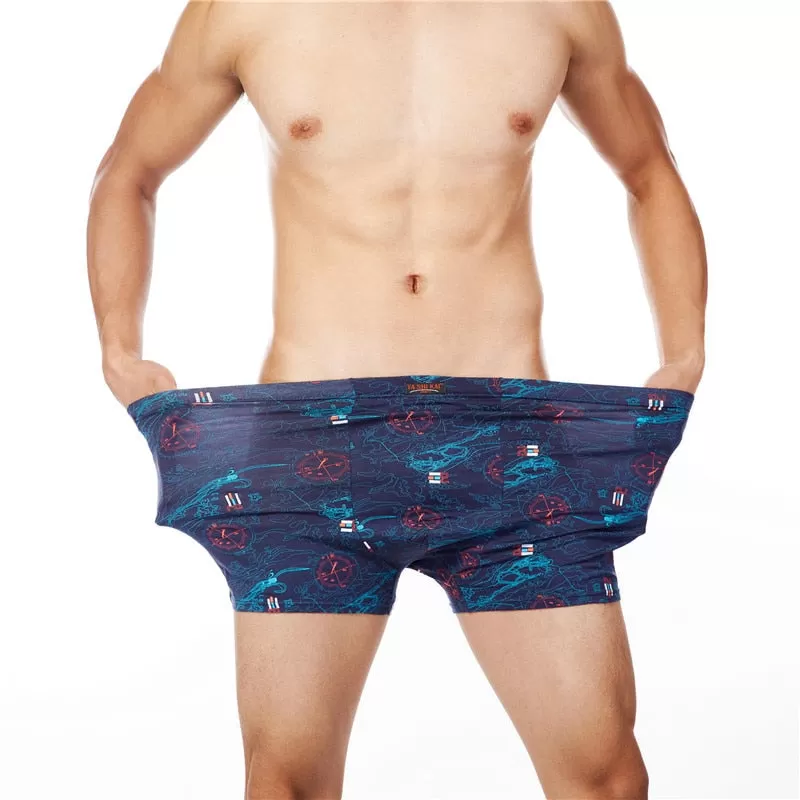 Fashion Underwear Men Boxers Underpants Sexy Print Man'S Pants