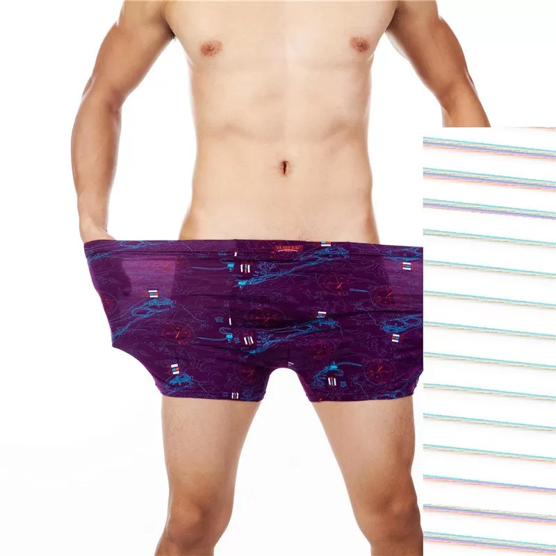 Fashion Underwear Men Boxers Underpants Sexy Print Man'S Pants