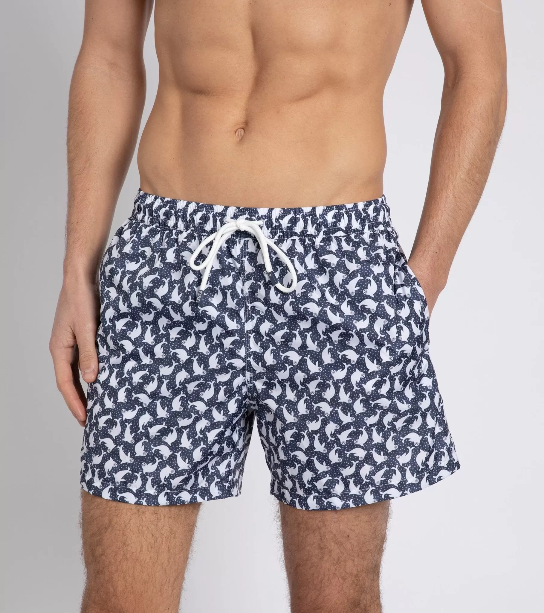 Fedeli Seal Swimming Trunks: Navy