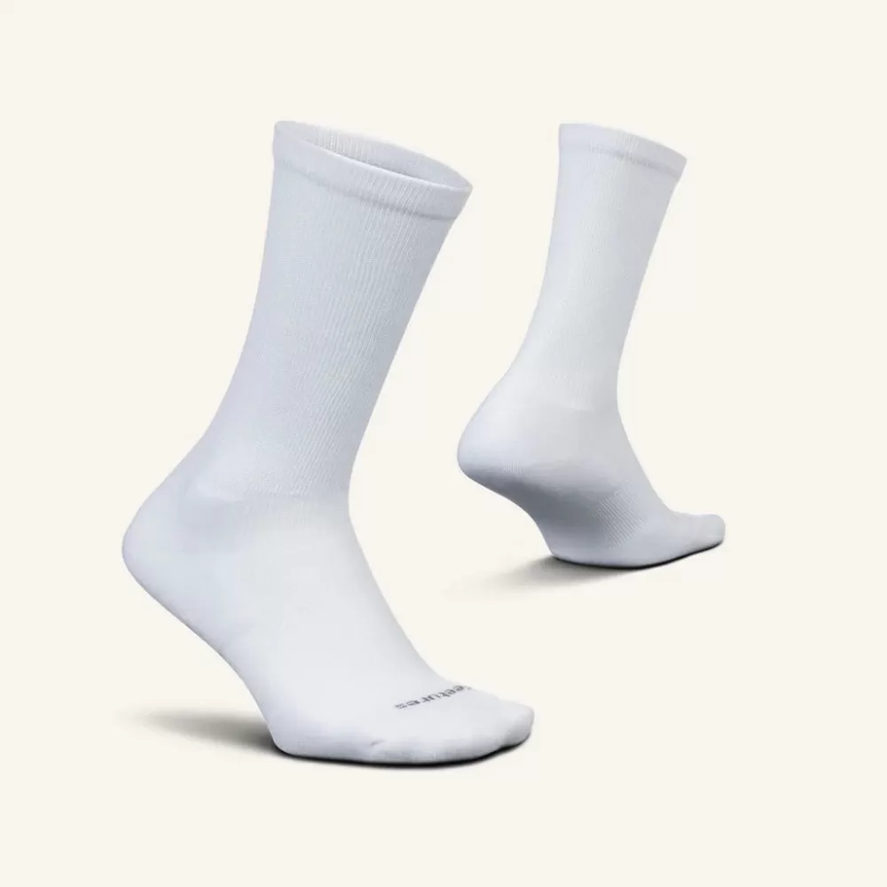 Feetures Therapeutic Max Cushion Crew Socks - White