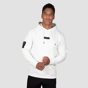 Felpa bianca da uomo con cappuccio Logo Hoodie con grafica posteriore Morotai