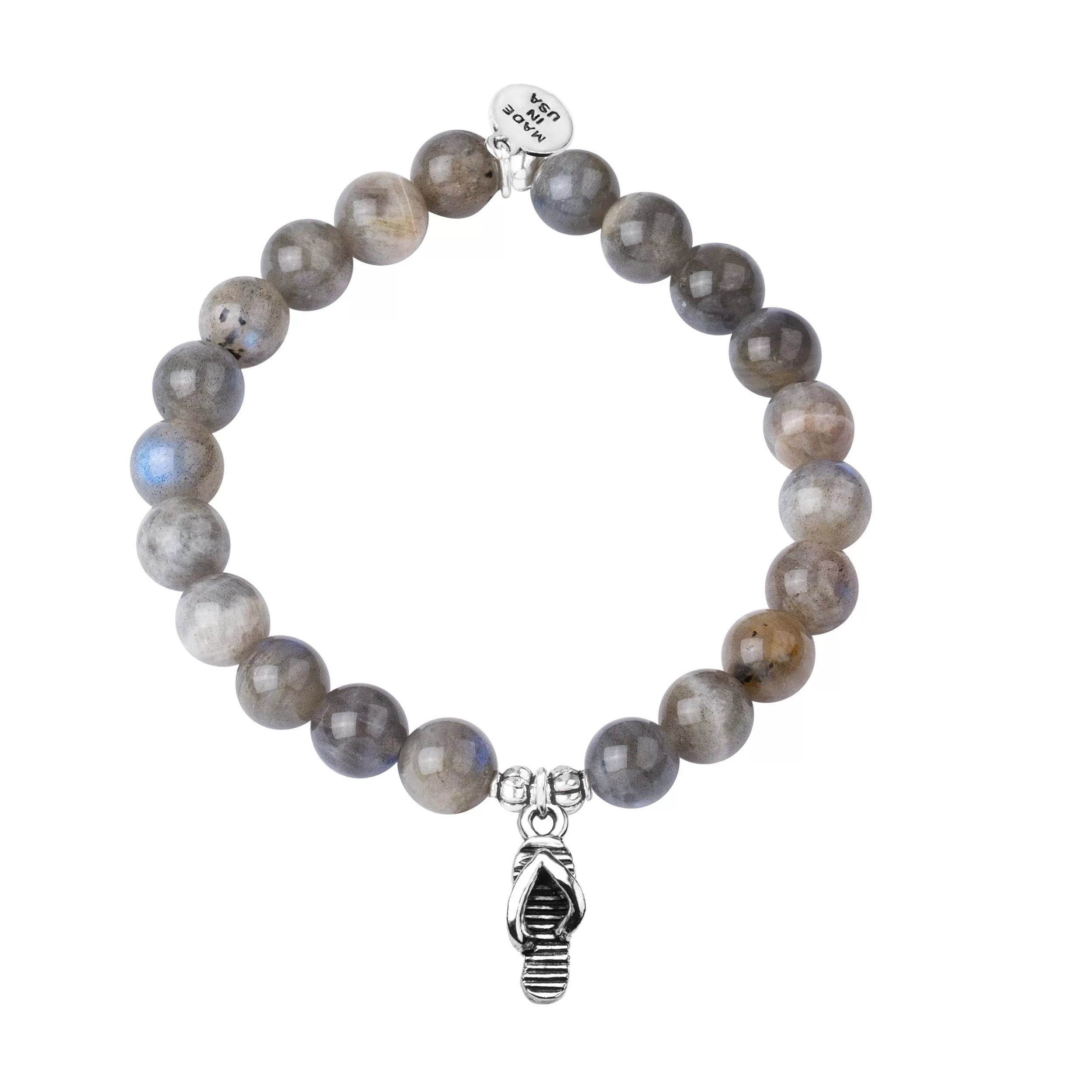 Flip Flop | Stone Beaded Charm Bracelet | Labradorite - Enlightenment