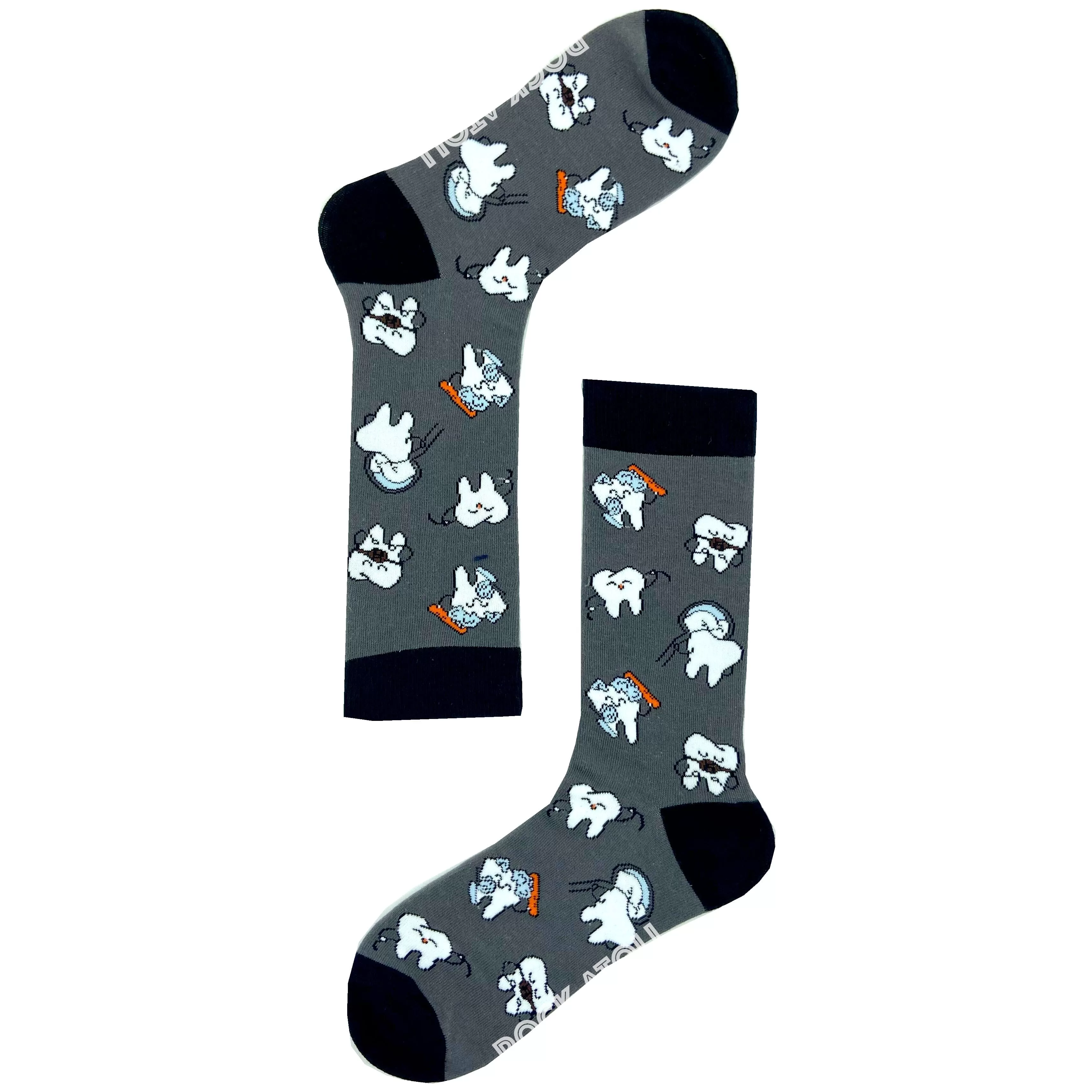 FLOSS-OME TOOTH PRINT SOCKS