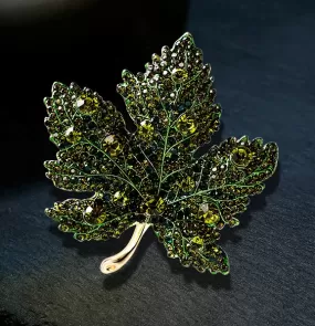 Fresh Accessories - Brooch Green Leaf