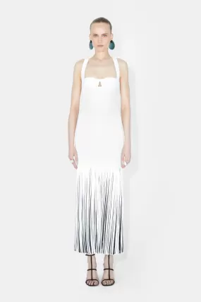 Fringe Mia Dress - Black & Pearl