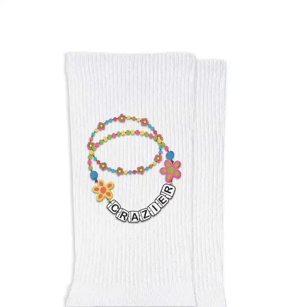 Fun Friendship Bracelet Designs on Socks