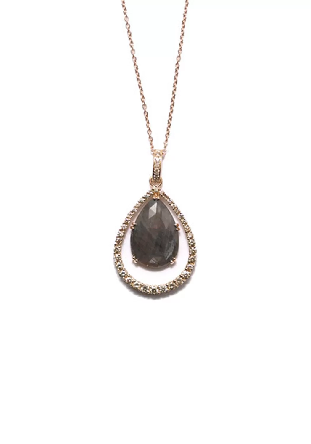 Garavelli 18KRG Brown Diamond & Grey Sapphire Necklace