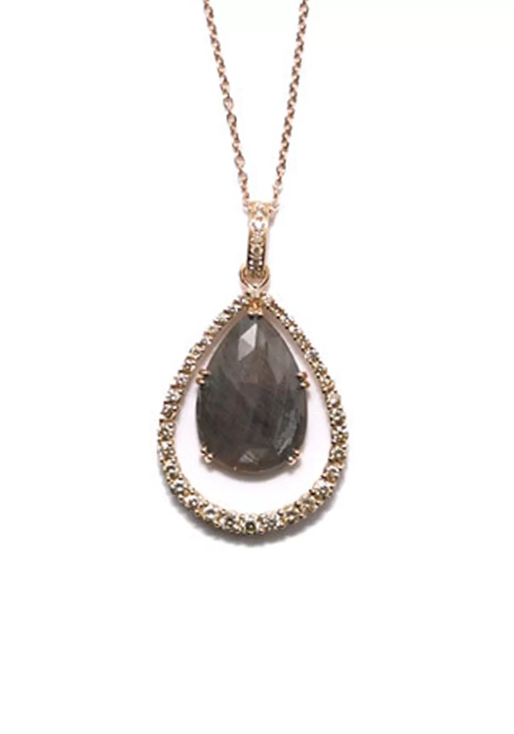 Garavelli 18KRG Brown Diamond & Grey Sapphire Necklace