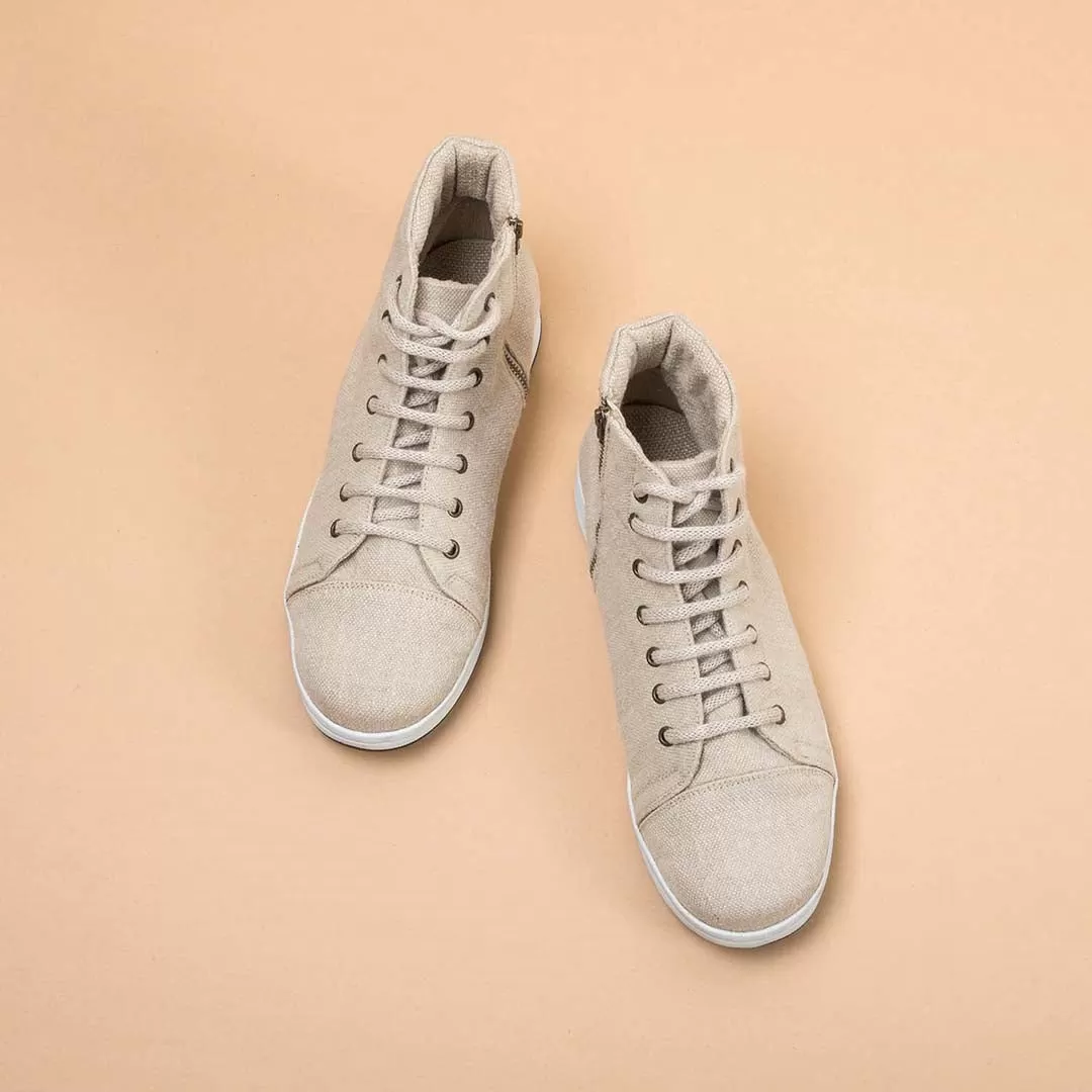 GENEVA Hemp High Top Sneakers with Zipper (Men's & Women's Sizes) (Discontinued)