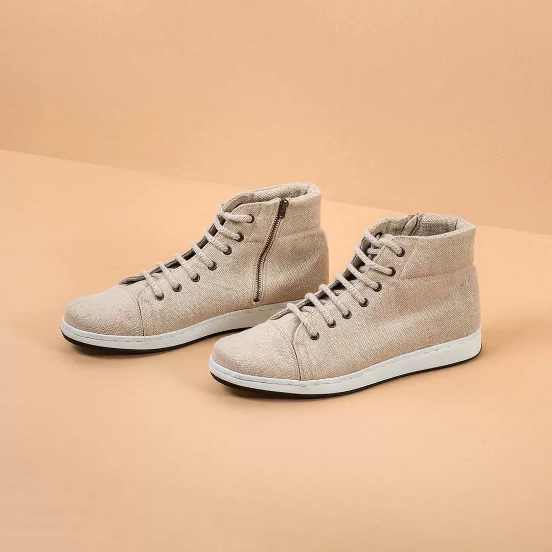 GENEVA Hemp High Top Sneakers with Zipper (Men's & Women's Sizes) (Discontinued)