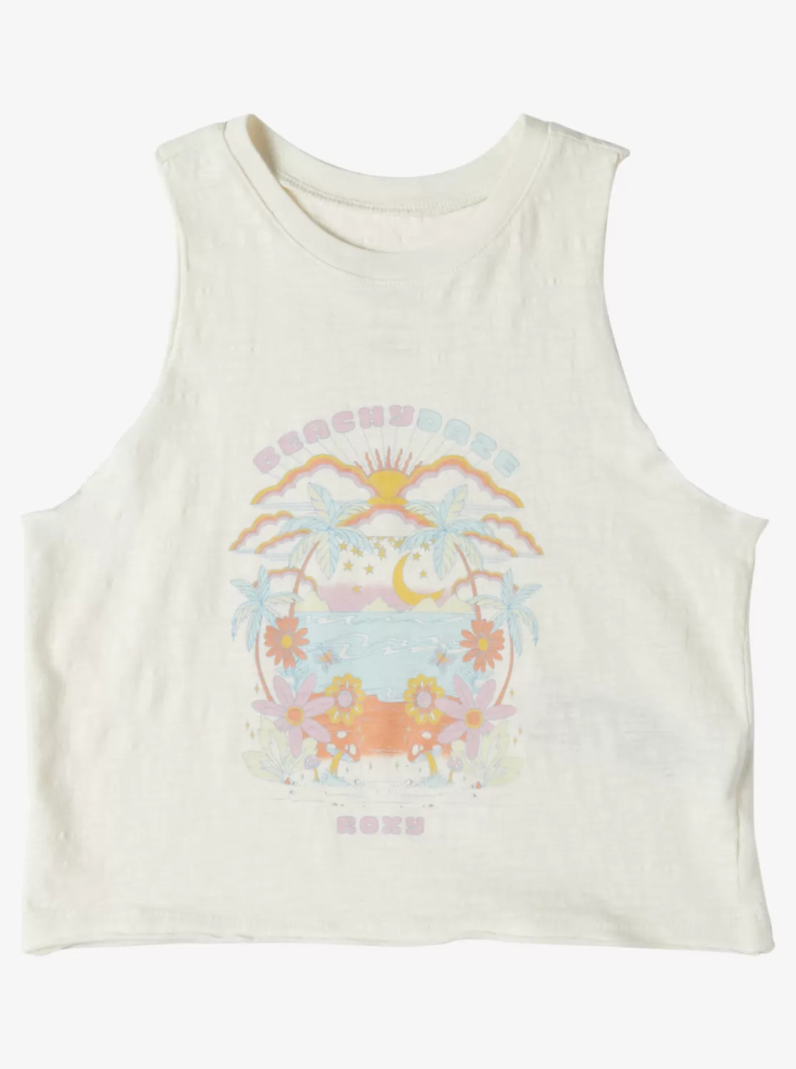 Girls 4-16 Beachy Daze Muscle Tank Top - Snow White