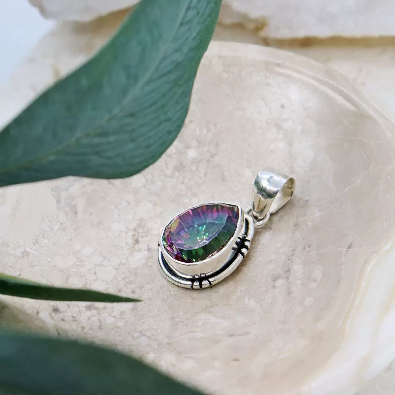 Gloria Mystic Topaz Teardrop Pendant