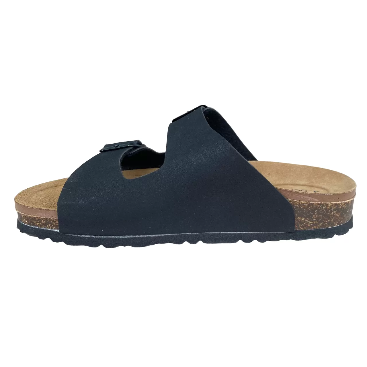 Goldstar men's slipper with leather insole and 2 adjustable buckles GS39900 black