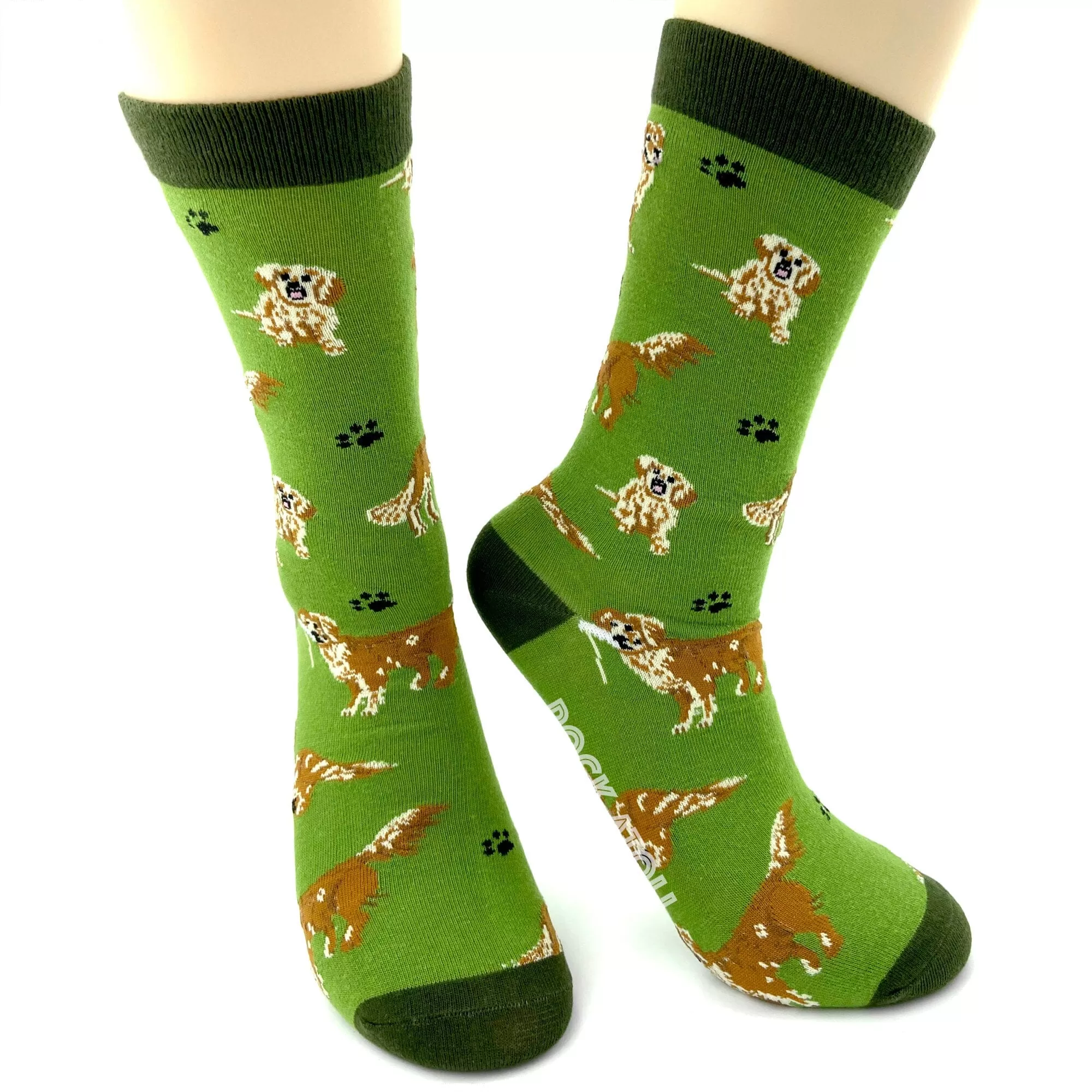 Green Golden Retriever Socks