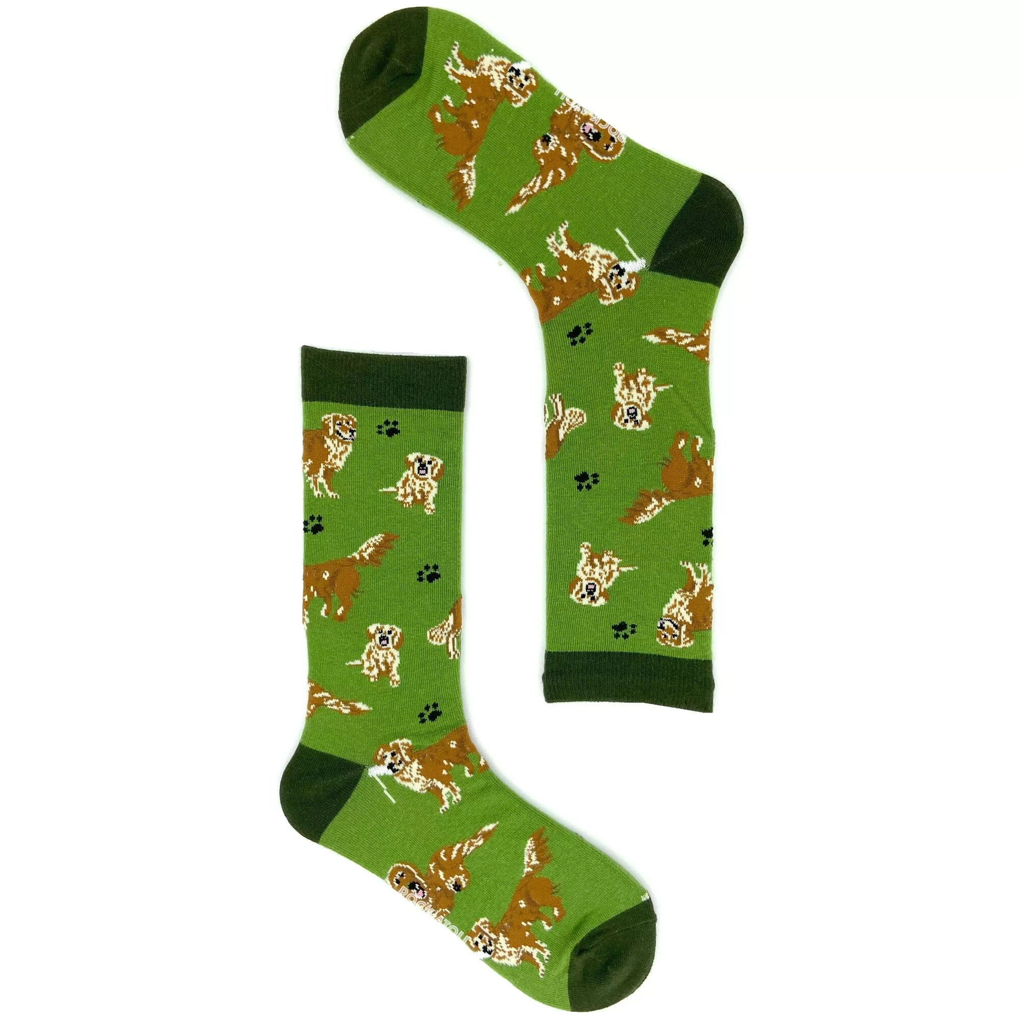 Green Golden Retriever Socks