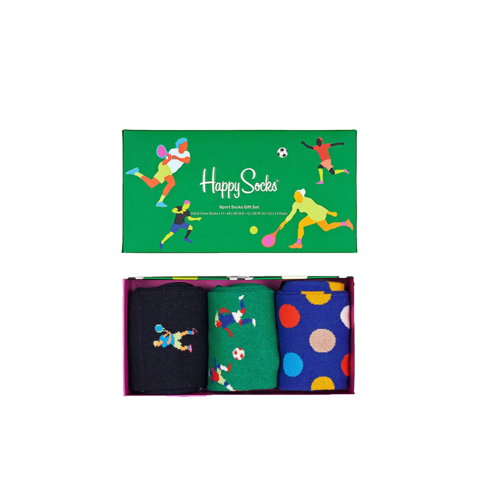 happy socks | set 3 paia calze corte da unisex adulto