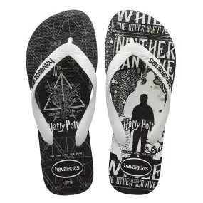 Havaianas Top Harry Potter Mens Black/White Flip-Flops