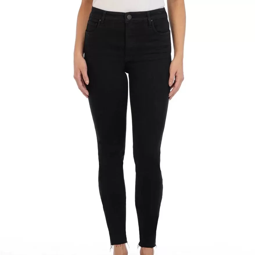 High Rise Connie Fab Ab Ankle Skinny (Black)