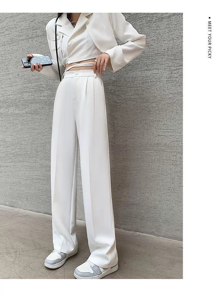 High-Waist Wide-Leg Trousers dd30