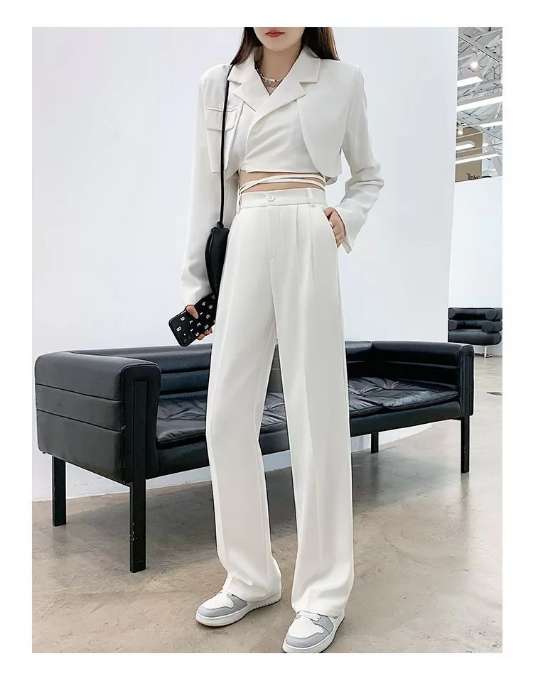 High-Waist Wide-Leg Trousers dd30