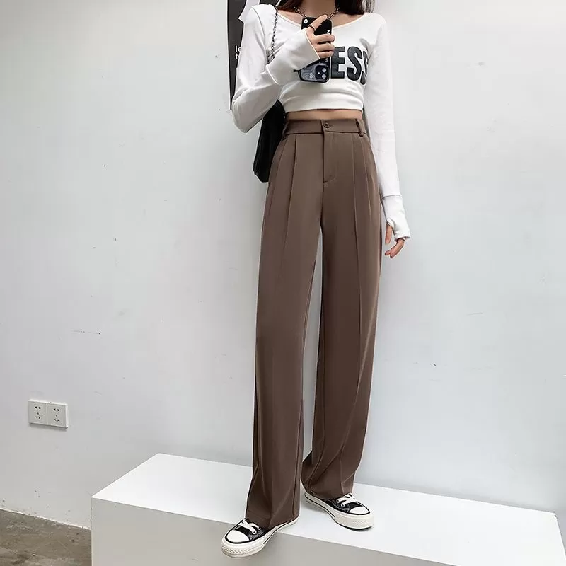 High-Waist Wide-Leg Trousers dd30