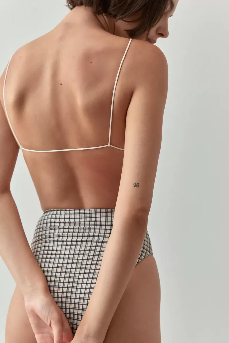 HIGH WAISTED BOTTOM-BIJOU CHECK