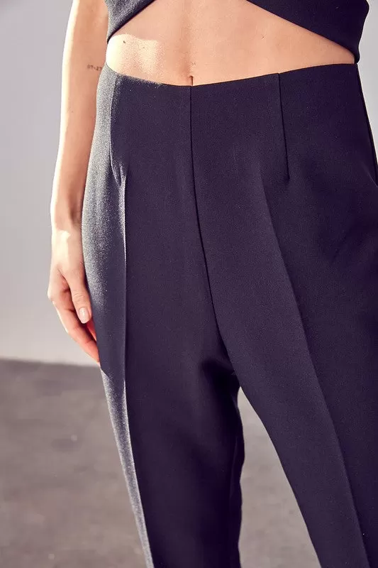 High Waisted Slim Trousers